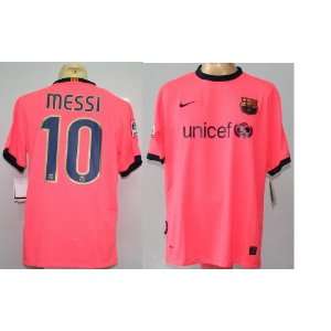  barcelona away 09/10 # 10 Messi size L soccer jersey 