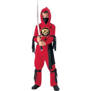 NEW Brave Red Ninja Warrior Costume Dress Up Cosplay Small Med LG FREE 