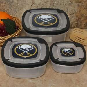   Sabres Plastic Food Storage Container Set 3pc: Sports & Outdoors