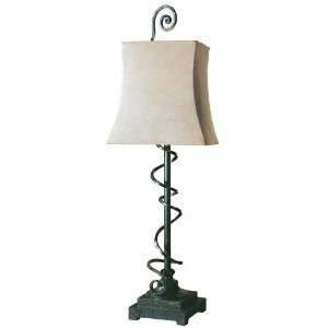  Van Buffet Lamp, 38Hx12W, BROWN