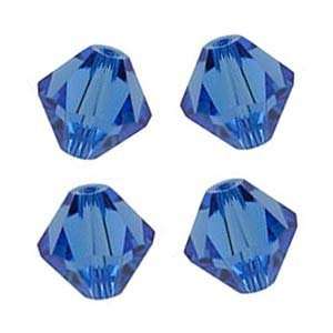  Swarovski Crystal #5328 6mm Bicone Beads Sapphire Blue 