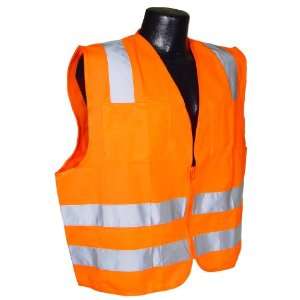  Safety Vest Orange Solid X Large
