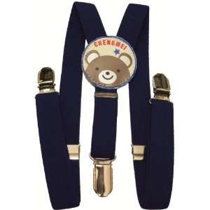  Elastic Childrens Suspenders   Navy Blue 