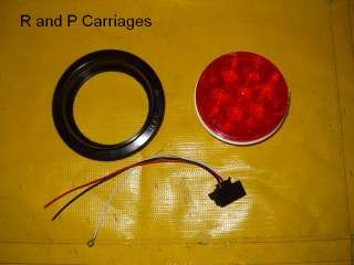 LED Lights, Super Bright 7 Diode, 4 round RED kit  