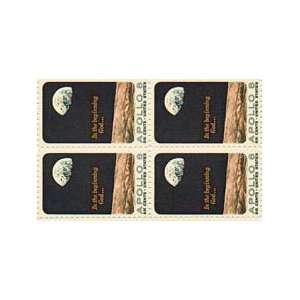  Moon Surface and Earth Set of 4 X 6 Cent Us Postage Stamps 