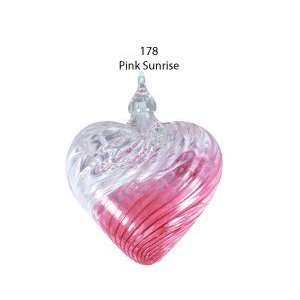  Glass Eye Studio Ornament Heart Pink Sunrise: Everything 