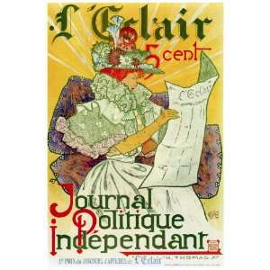 11x 14 Poster. French Political newspaper Poster. Decor with Unusual 