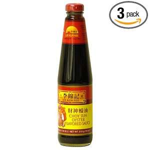 Lee Kum Kee Choy Sun Brand Oyster Sauce, 18 Ounce Bottle (Pack of 3 