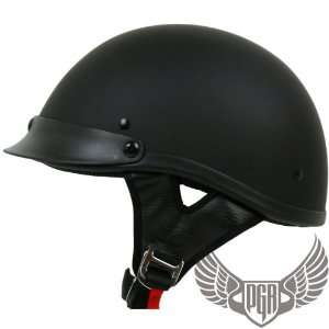   Harley Chopper Crusier Style Skull Cap DOT Approved (SMALL, Matte