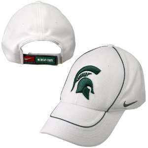  Nike Michigan State Spartans White Dri Fit Coaches Hat 