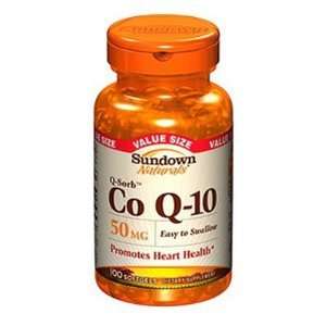  Sundown Naturals  Co Q 10, 50mg, 100 softgels: Health 