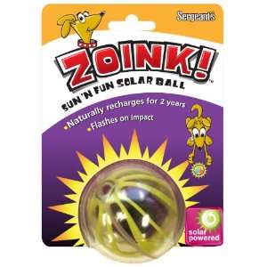  Zoink Sun n Fun Solar Flashing Ball 2.5 Inches Pet 