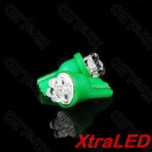  Lot of 5 T10 194 4x LED Bulb Narrow   Green Everything 