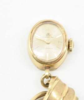 Vintage Bucherer Goldtone Brooch Pin Watch Swiss Made 17 Jewels  