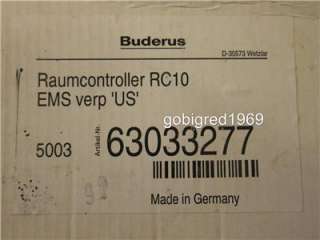 NEW Buderus RC10 Room Controller Thermostat Radiant More Parts Listed 