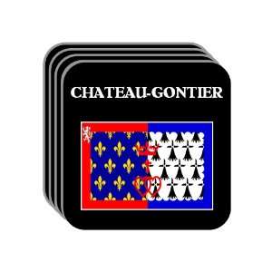 Pays de la Loire   CHATEAU GONTIER Set of 4 Mini Mousepad Coasters