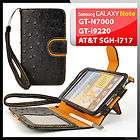 Luxury Ostrich Leather Case Cover Flip Stand Diary Wallet for Galaxy 