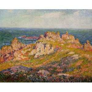   Inch, painting name Rocks by the Sea, by Moret Henri