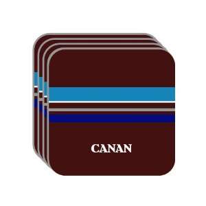 Personal Name Gift   CANAN Set of 4 Mini Mousepad Coasters (blue 