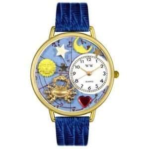 Cancer Watch Gold Zodiac Astrology Crab Clock Fun Unig  