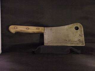 Vintage Heavy Butchers Cleaver S.I. Moss Made in Italy  