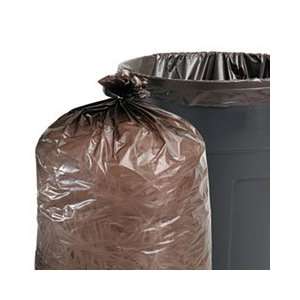  Total Recycled Content Trash Bags, 56 gal, 1.5mil, 43 x 49, Brown 