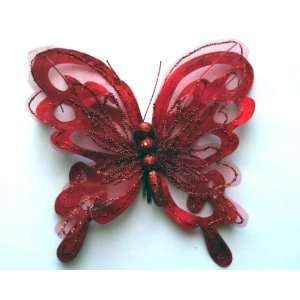  Ribbon Butterfly Clip ( 10  1pc) Arts, Crafts & Sewing