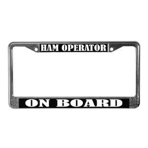  Black Ham Radio Hobbies License Plate Frame by CafePress 