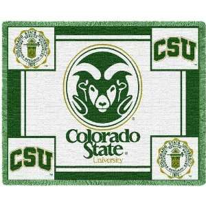  Colorado State University Logo Jacquard Woven Throw   69 