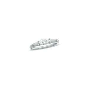   Station Promise Ring in 10K White Gold 1/5 CT. T.W. classic: Jewelry