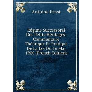   Loi Du 16 Mai 1900 (French Edition) Antoine Ernst  Books