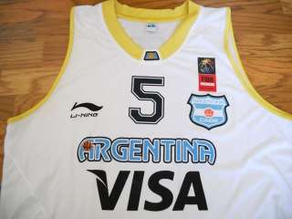 NEW 2011 /12 ARGENTINA BASKETBALL JERSEY SHIRT GINOBILI #5 SAN ANTONIO 