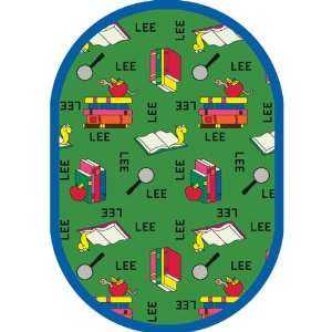  Bookworm School Rug   Spanish   78 x 109 Oval: Home 