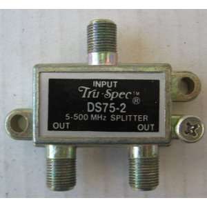  Tru Spec DB75 2 5 500MHz Coaxial Splitter: Electronics