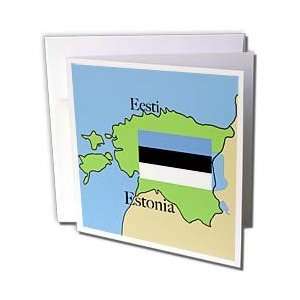 : 777images Flags and Maps   The map and flag of Estonia with Estonia 