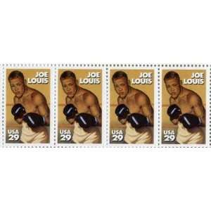  Joe Louis Boxer Full Set of 4 x 29 cent US Postage Stamps 