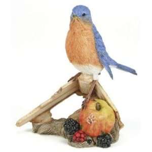  Eastern Bluebird On Crate Bird Figurine By Country Artists 