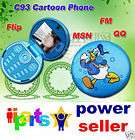 C93 Disney Cartoon Donald Duck Cute Flip Phone 2SIM B/U