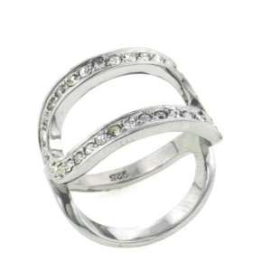  Cz Rings   Sterling Silver Promise Anniversary Ring: Pugster: Jewelry