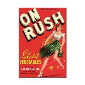  On Rush Vegetables Risqué Label Art Fridge Magnet 