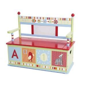   Alphabet Soup Bench Seat with Toy Storage by Levels of Discovery Baby
