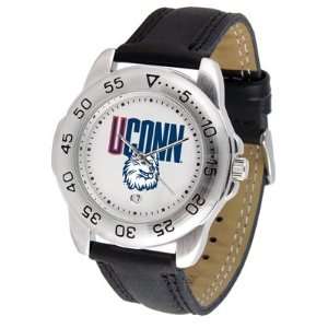 Connecticut Huskies UCONN NCAA Mens Leather Sports Watch  