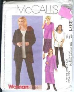 OOP McCalls Skirt Outfit Wardrobe Sewing Pattern Misses Plus Size 
