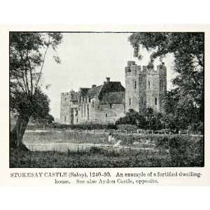  1922 Print Stokesay Castle Fortified Dwelling House 
