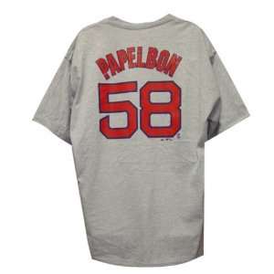 Jonathan Papelbon Boston Red Sox Road Jersey Name & Number Grey T 