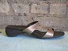 PAUL GREEN size 8 narrow gold metallic leather SANDALS shoes