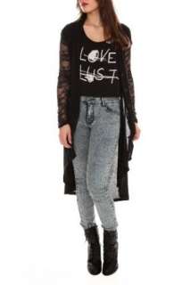  Black Lace Long Cardigan: Clothing