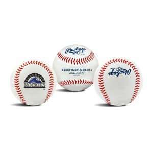   : Colorado Rockies The Original Team Logo Baseball: Sports & Outdoors