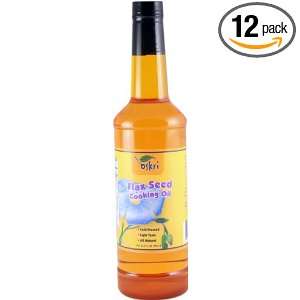 Oskri Flax Seed Oil, 25.5 Ounce Bottles (Pack of 12):  