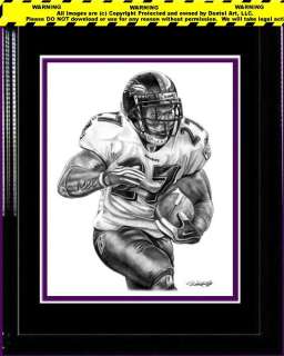RAY RICE LITHOGRAPH POSTER PRINT IN RAVENS JERSEY #1  
